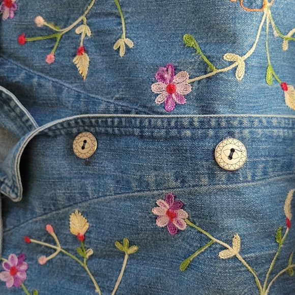 GORGEOUS VINTAGE BOBBY BROOKS EMBROIDERED DENIM JACKET - Picture 9 of 11